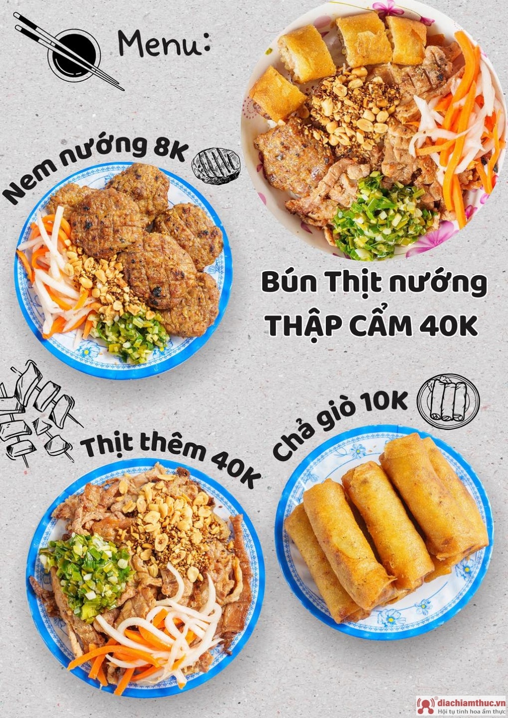 Bún Thịt Nướng Hoàng Văn