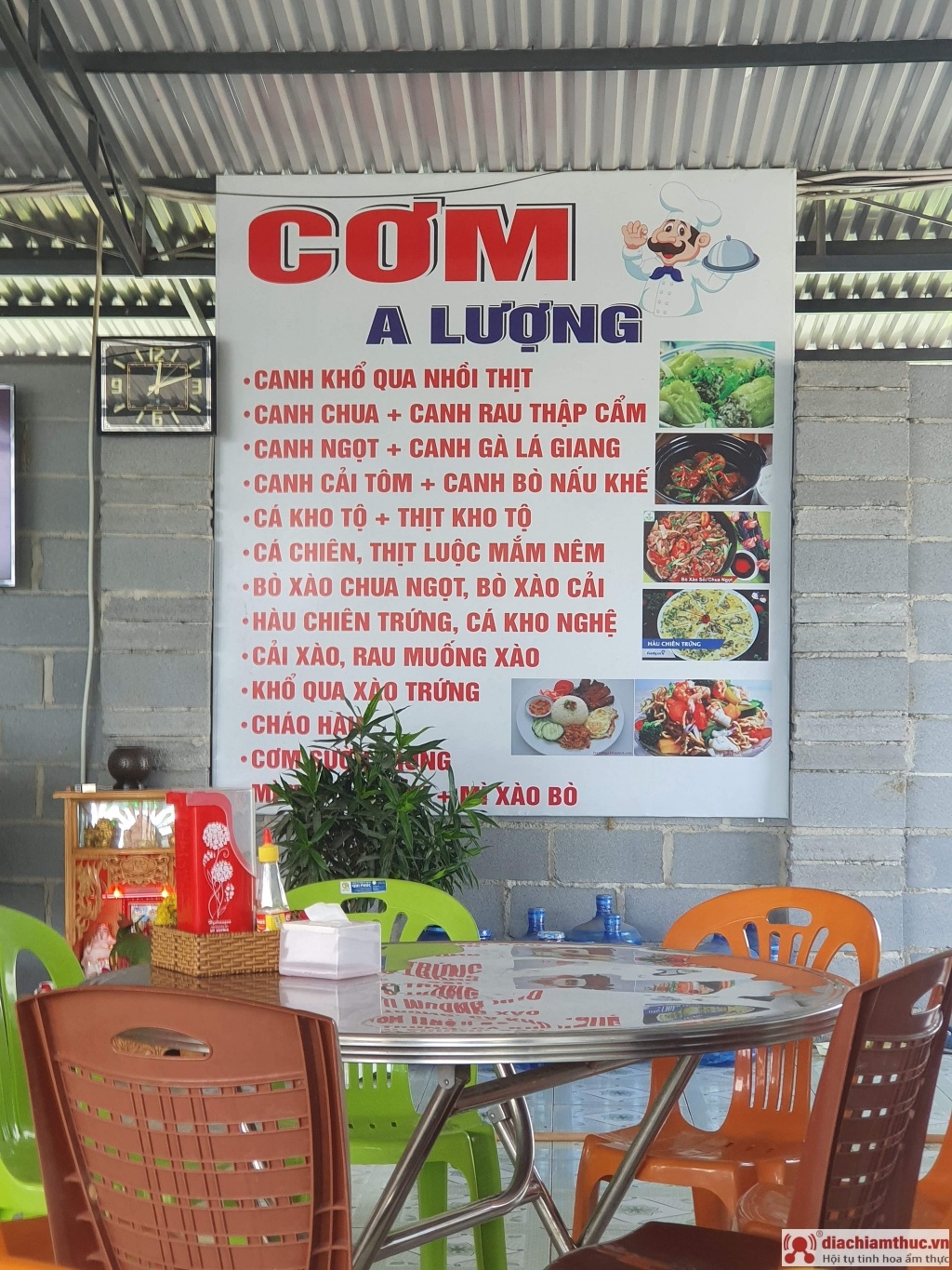 Menu Cơm A Lượng