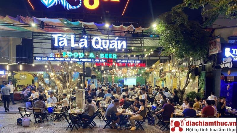 Quán nhậu Tá Lả Quán - Quán nhậu Gò Vấp không gian thoáng mát