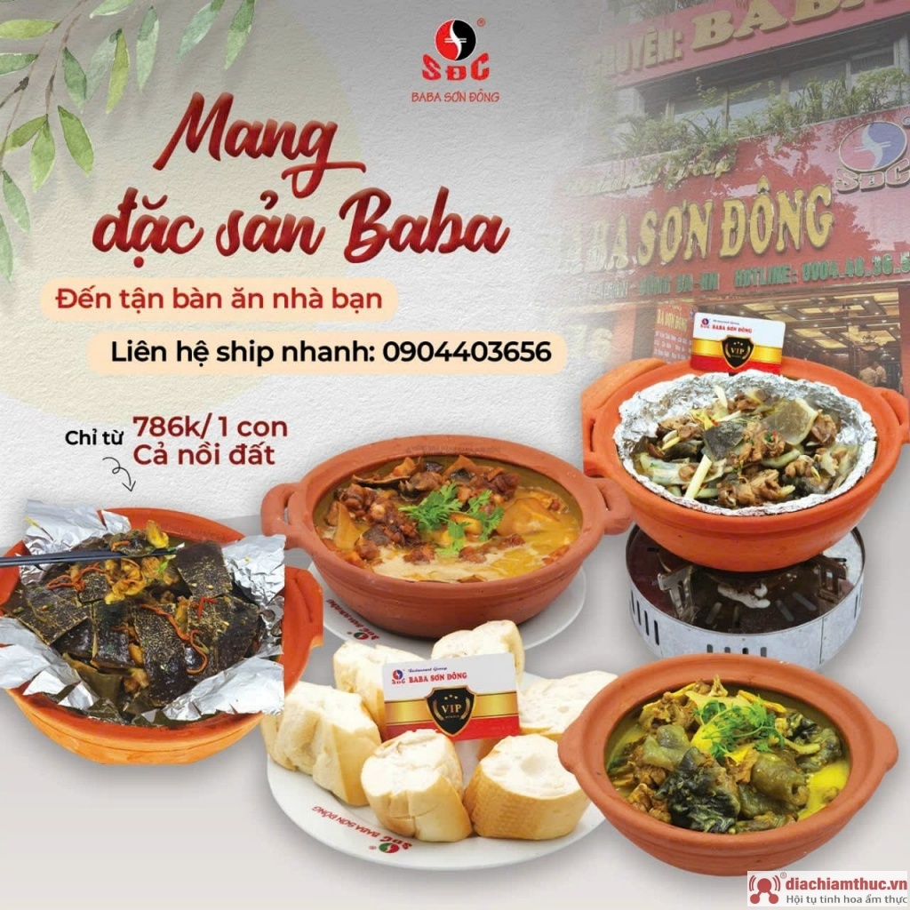 Đặc sản baba Nhà Hàng Baba Sơn Đông