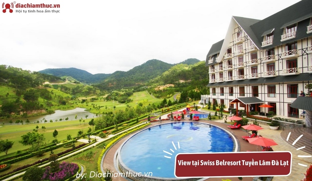 Swiss Belresort Tuyền Lâm với không gian rộng rãi, thoáng mát với nhiều mảng xanh, mang đến cảm giác thư thái và bình yên