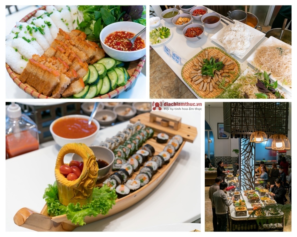 Món ăn tại nhà hàng buffet chay D'Gemma Đà Lạt được trình bày đẹp mắt, đảm bảo hương vị 