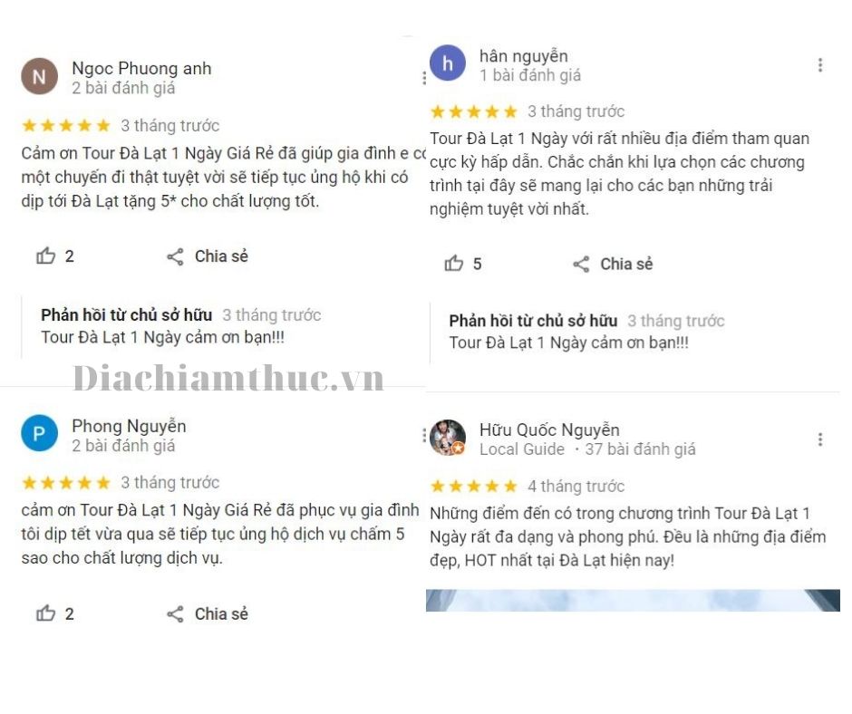 Review tour tham quan Đà Lạt 1 ngày