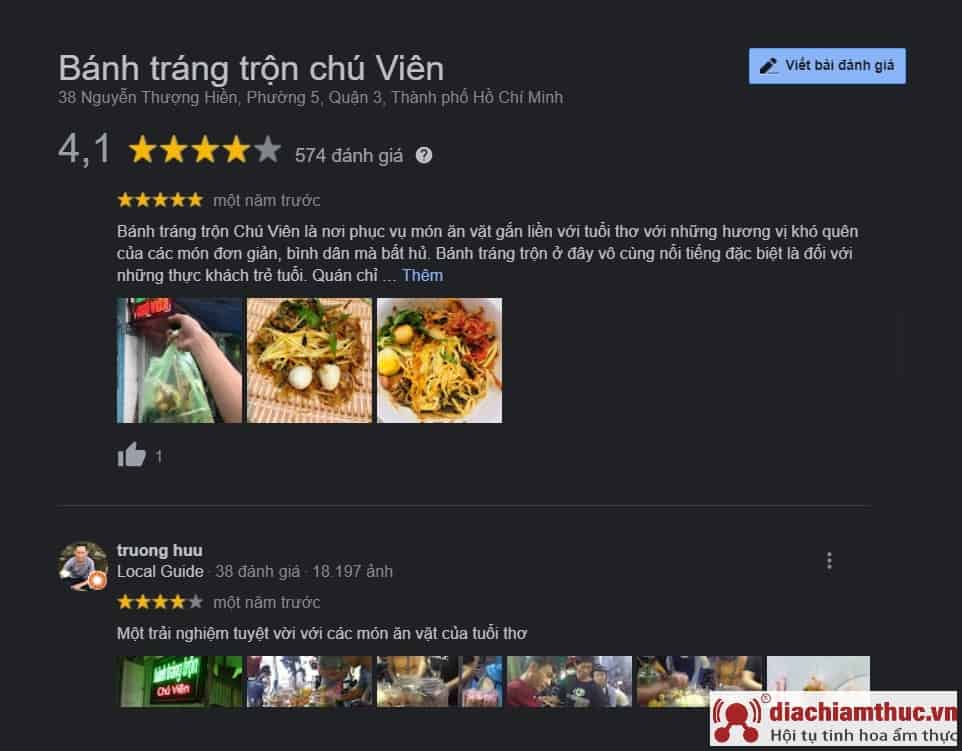 Review bánh tráng trộn chú Viên