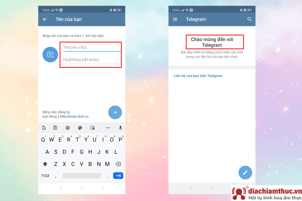 Các bước đăng ký Telegram