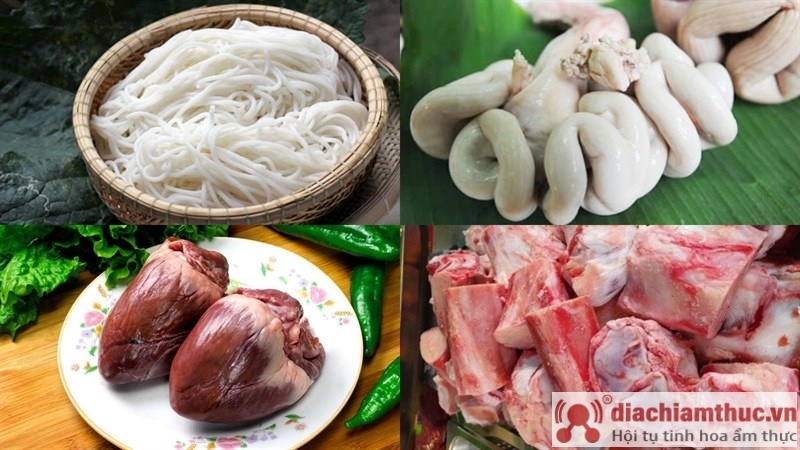 Nguyên liệu nấu bún lòng lợn