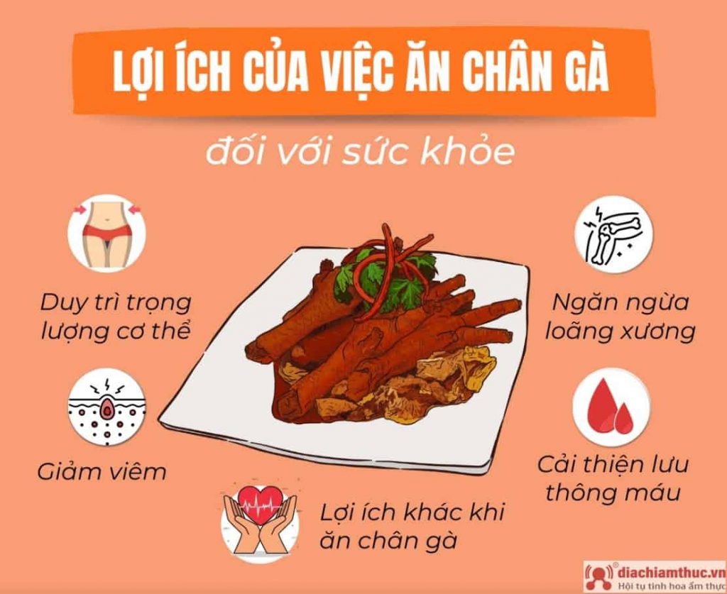 Một số tác dụng của chân gà với sức khỏe