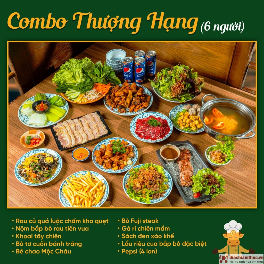 Combo hấp dẫn Bò Tơ Quán Mộc