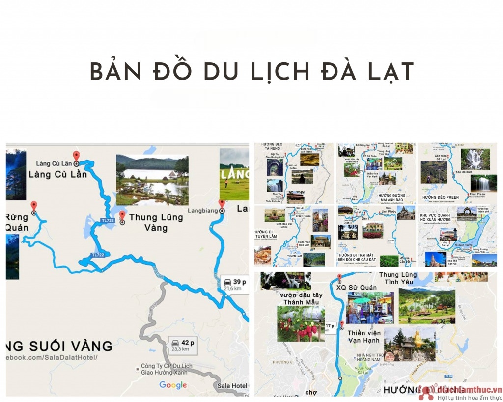 Một vài lưu ý khi dùng bản đồ du lịch Đà Lạt