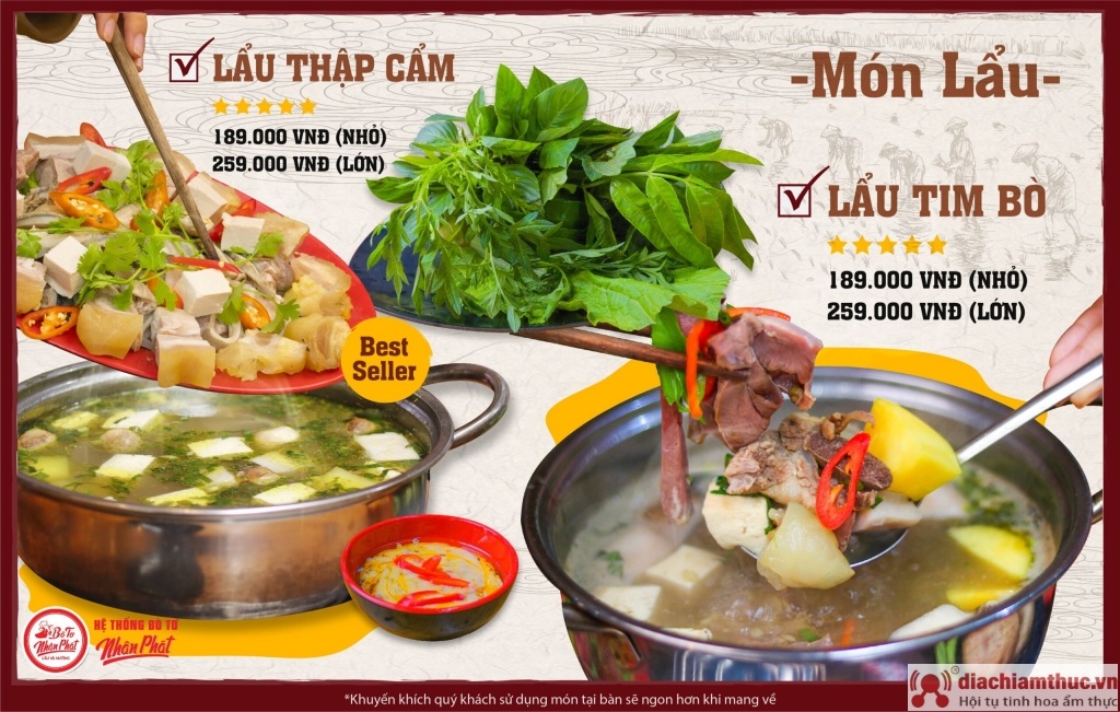 Bò tơ Nhân Phát - món lẩu